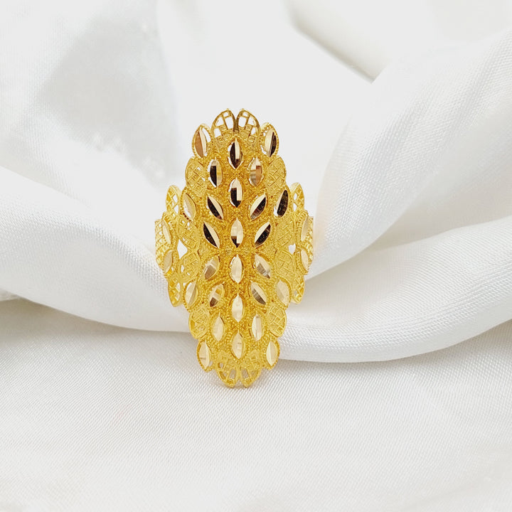 21K Gold Leaf Ring by Saeed Jewelry - Image 2