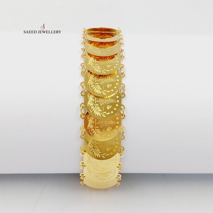 21K Gold Rashadi Eighths Bracelet by Saeed Jewelry - Image 1