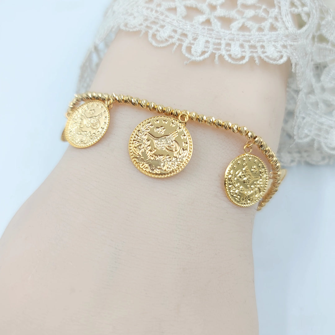 Rashadi Dandash Bracelet Made of 21K Gold by Saeed Jewelry 