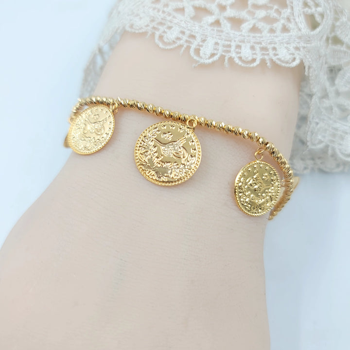 Rashadi Dandash Bracelet Made of 21K Gold by Saeed Jewelry 