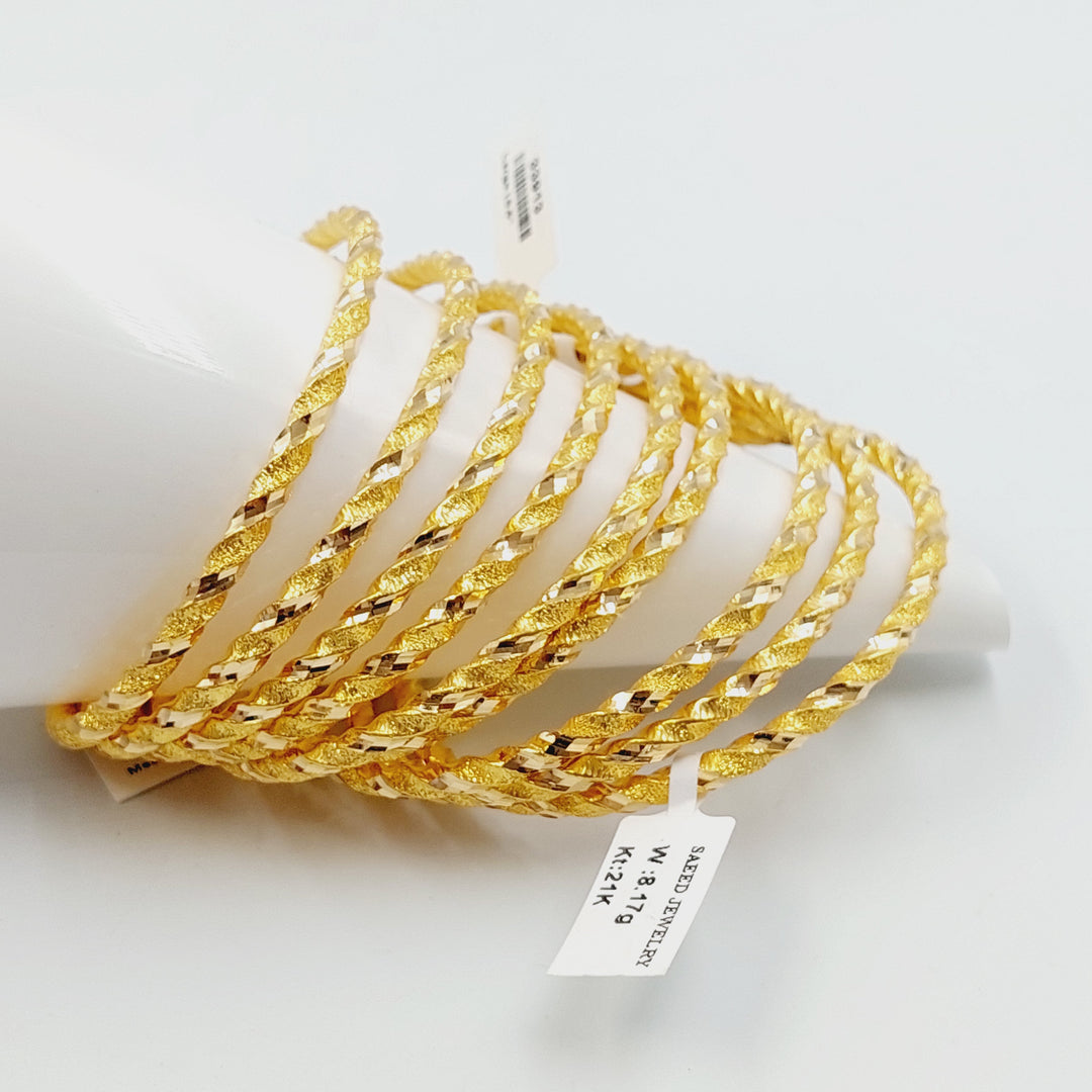 21K سحبة جدل مفرغ-مجوهرات الشيخ سعيد-Saeed Jewelry 