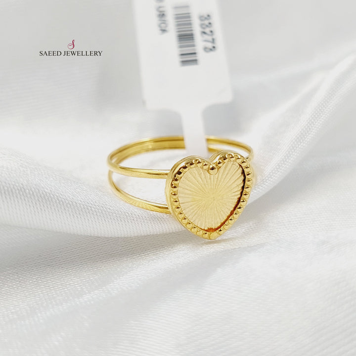 18K Gold Heart Ring by Saeed Jewelry - Image 3