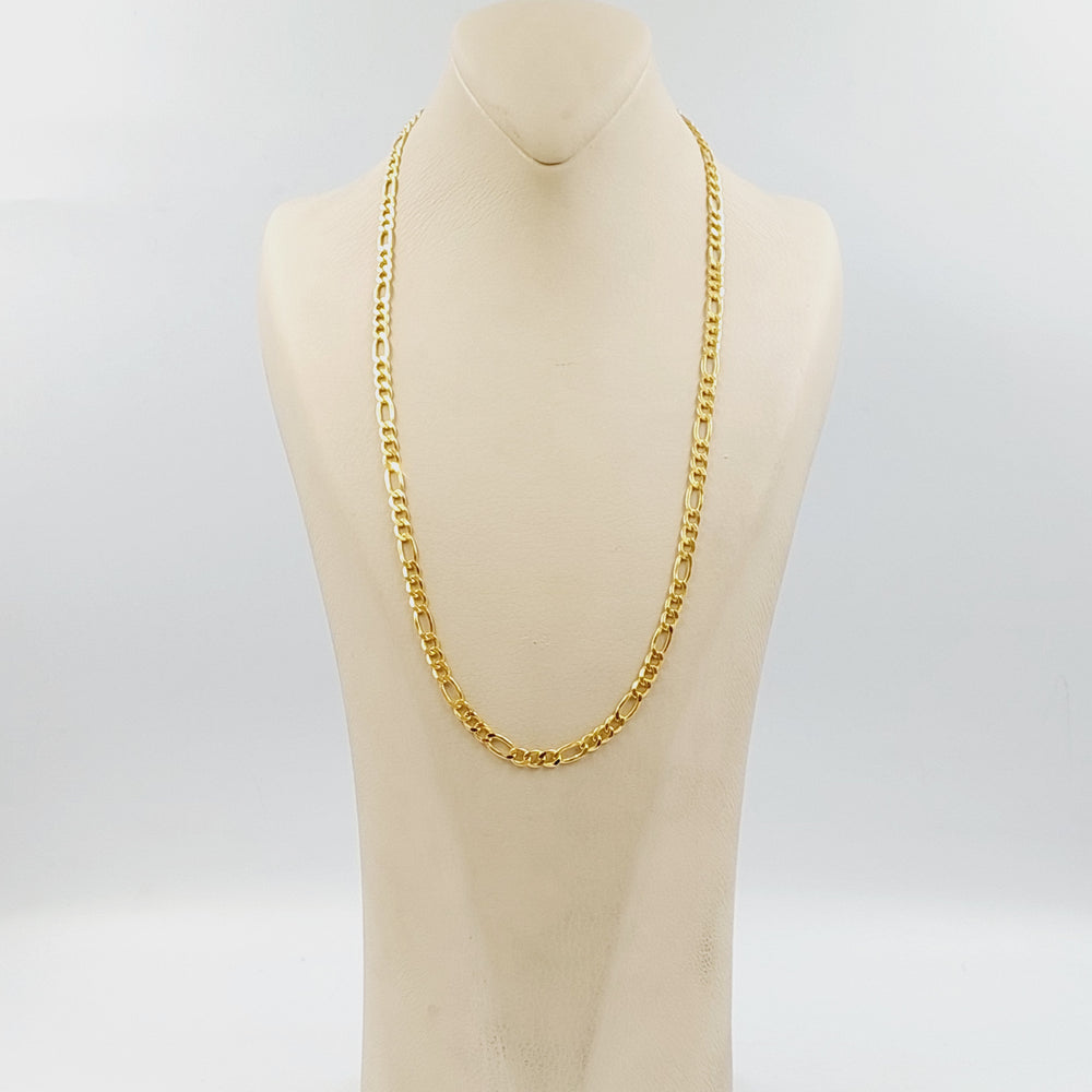 21K سنسال فيجارو 5mm-مجوهرات الشيخ سعيد-Saeed Jewelry 