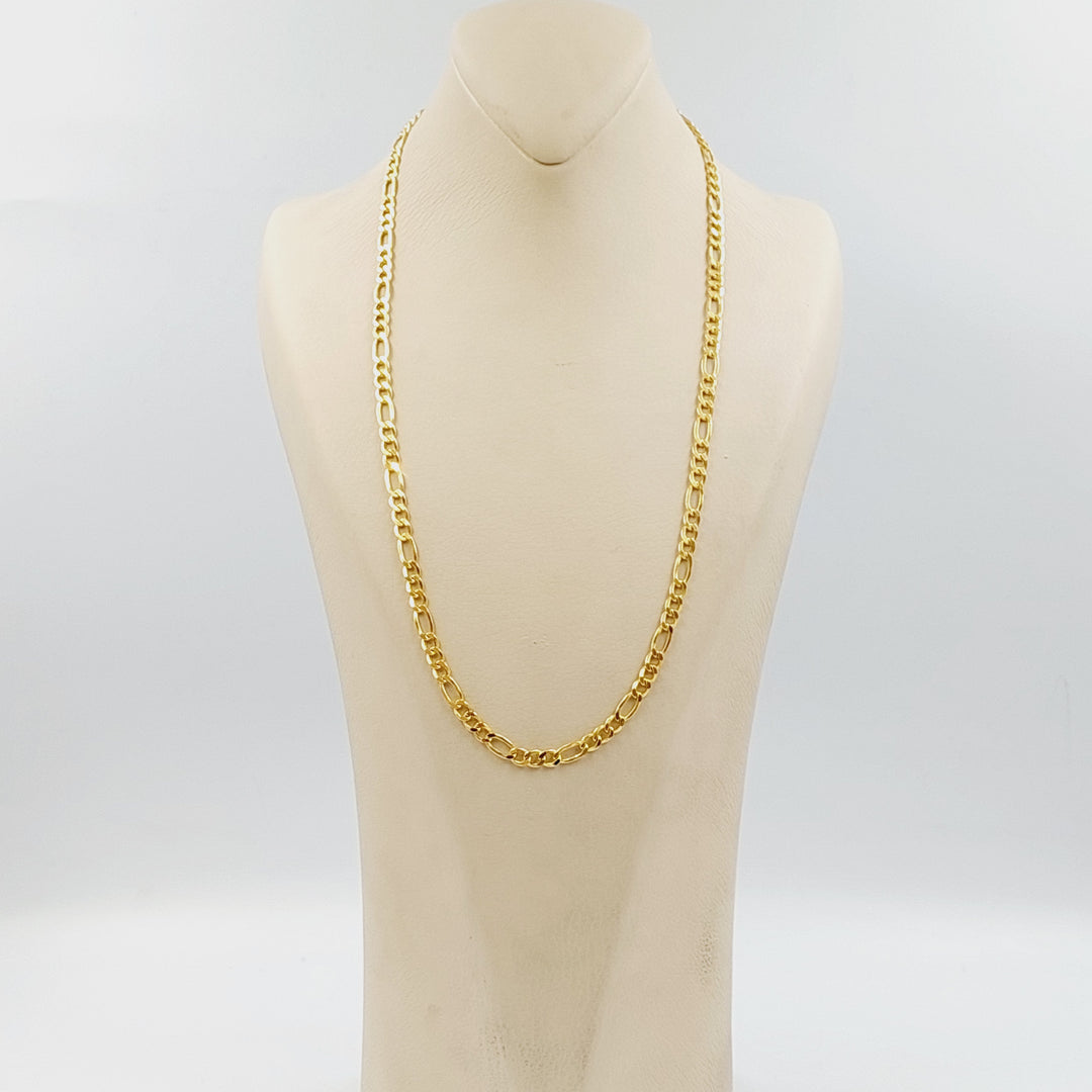 21K سنسال فيجارو 5mm-مجوهرات الشيخ سعيد-Saeed Jewelry 