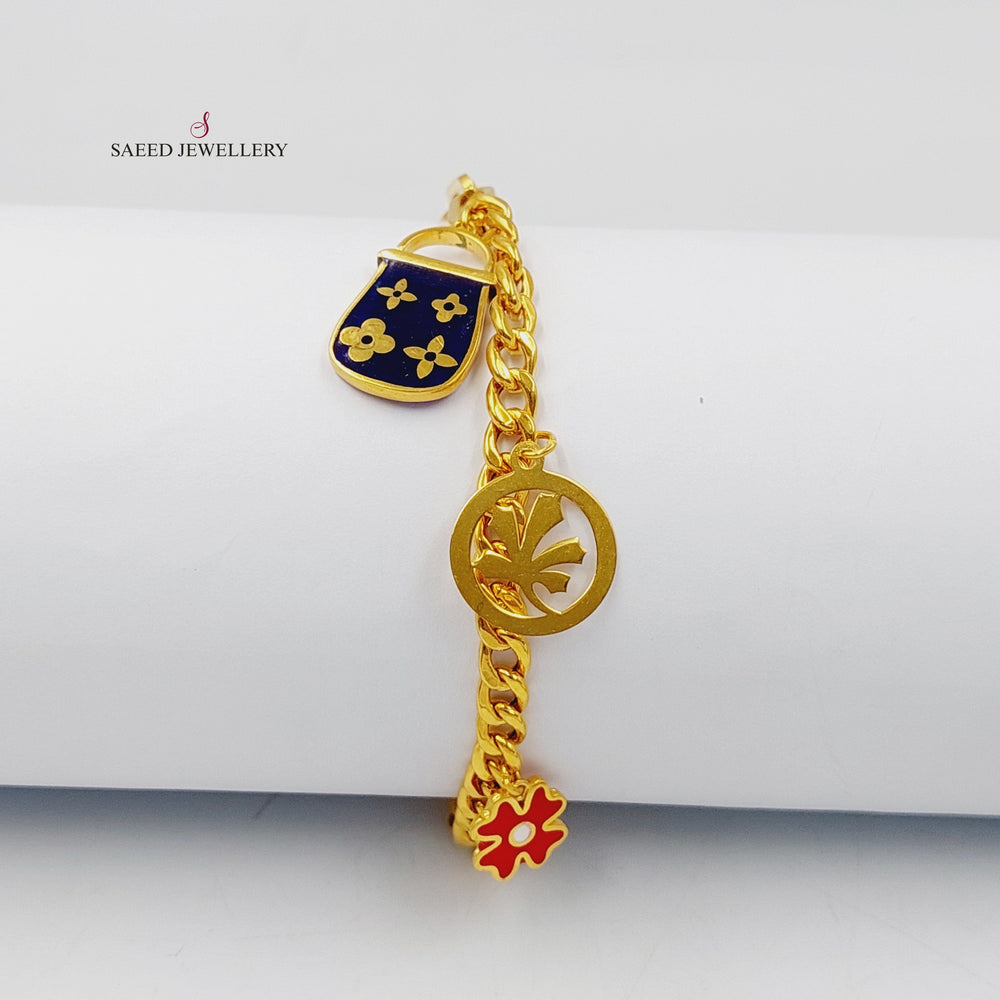 21K Gold Enameled Dandash Bracelet by Saeed Jewelry - Image 2