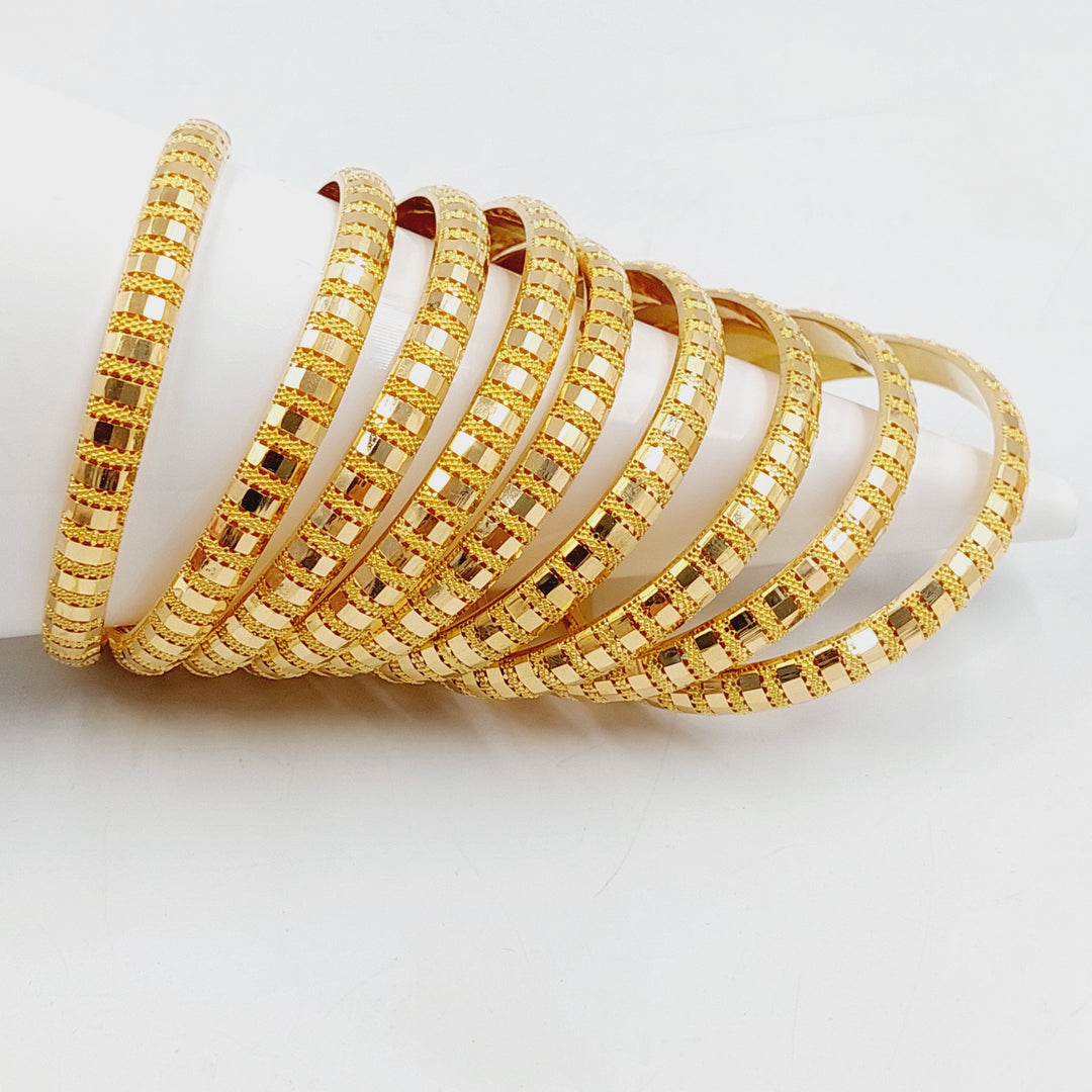 21K Gold Bahraini Bangle by Saeed Jewelry - Image 10