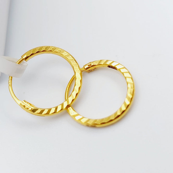21K Gold Hoop Earrings by Saeed Jewelry - Image 19