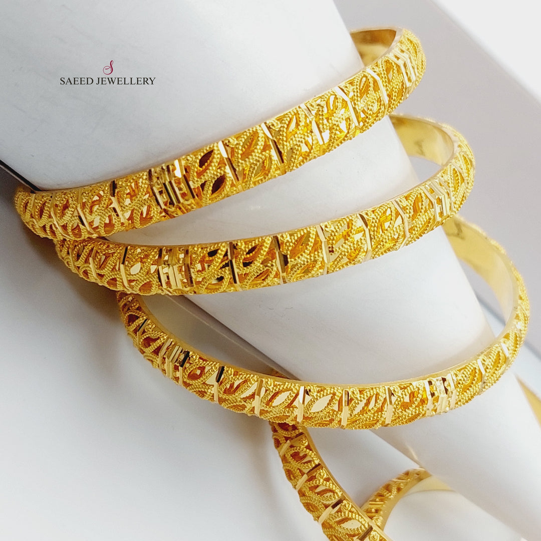 21K Gold Emirati Bangle by Saeed Jewelry - Image 5