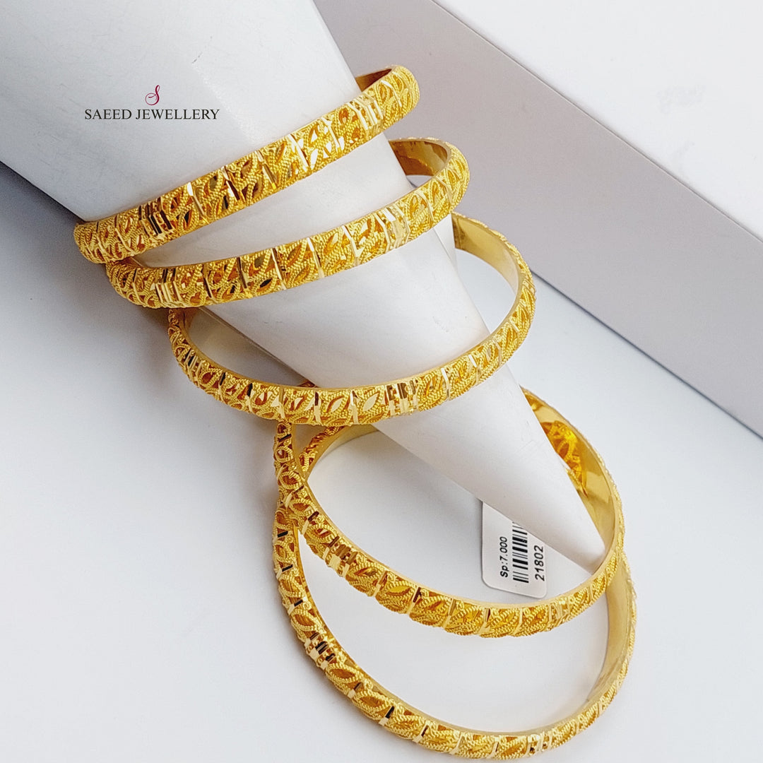 21K Gold Emirati Bangle by Saeed Jewelry - Image 6