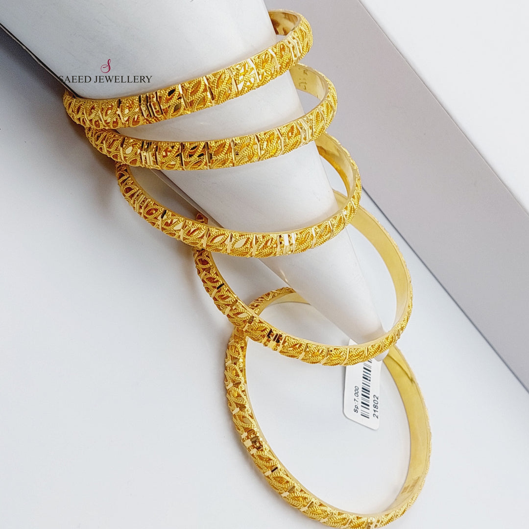 21K Gold Emirati Bangle by Saeed Jewelry - Image 1