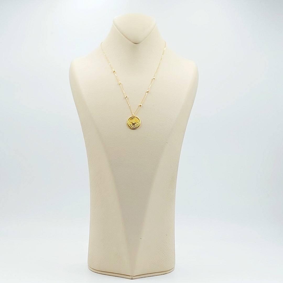Light Rashadi Necklace Made of 21K Gold by Saeed Jewelry 