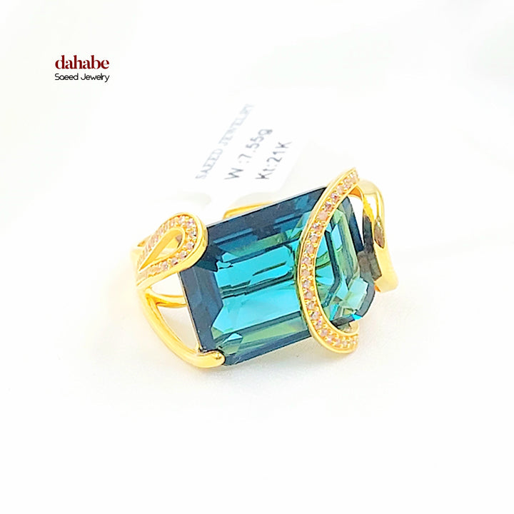 Zircon Studded Deluxe Ring