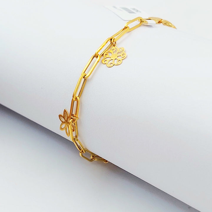 Dandash Bracelet Made of 21K Gold by Saeed Jewelry 