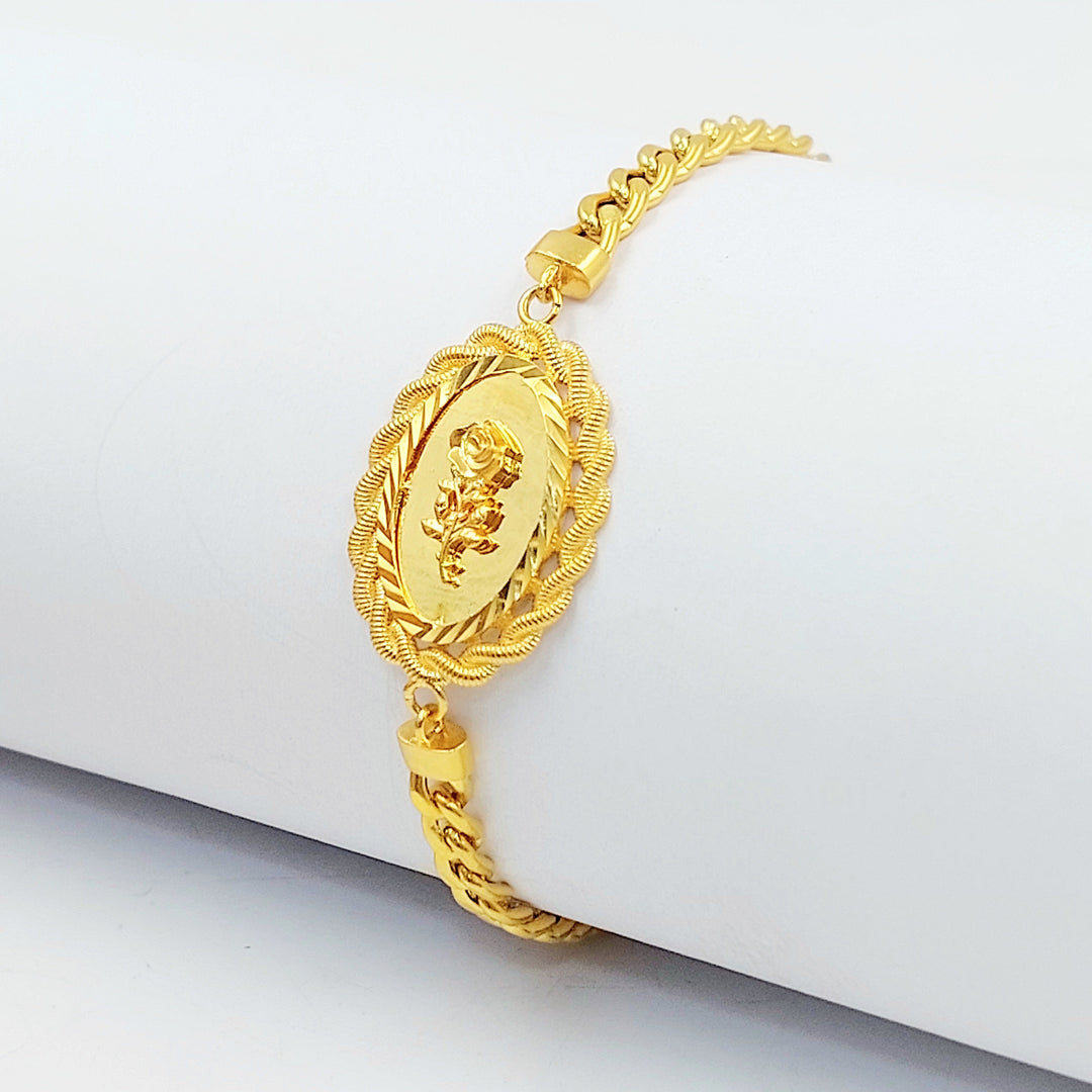 Ounce Bracelet Made of 21K Gold by Saeed Jewelry 