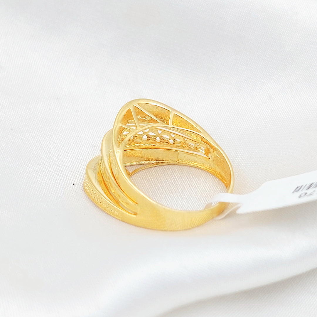Engraved Pyramid Ring