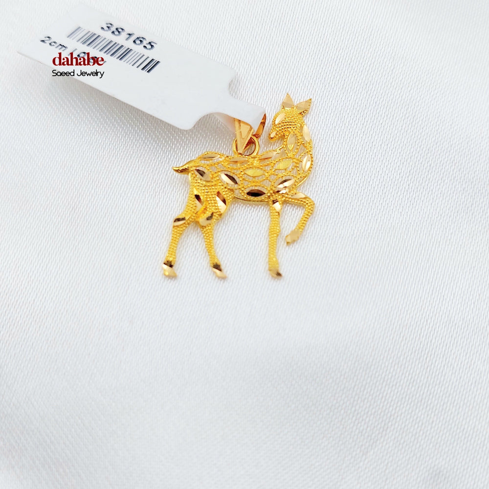 21K تعليقة غزال اكسترا-مجوهرات الشيخ سعيد-Saeed Jewelry 