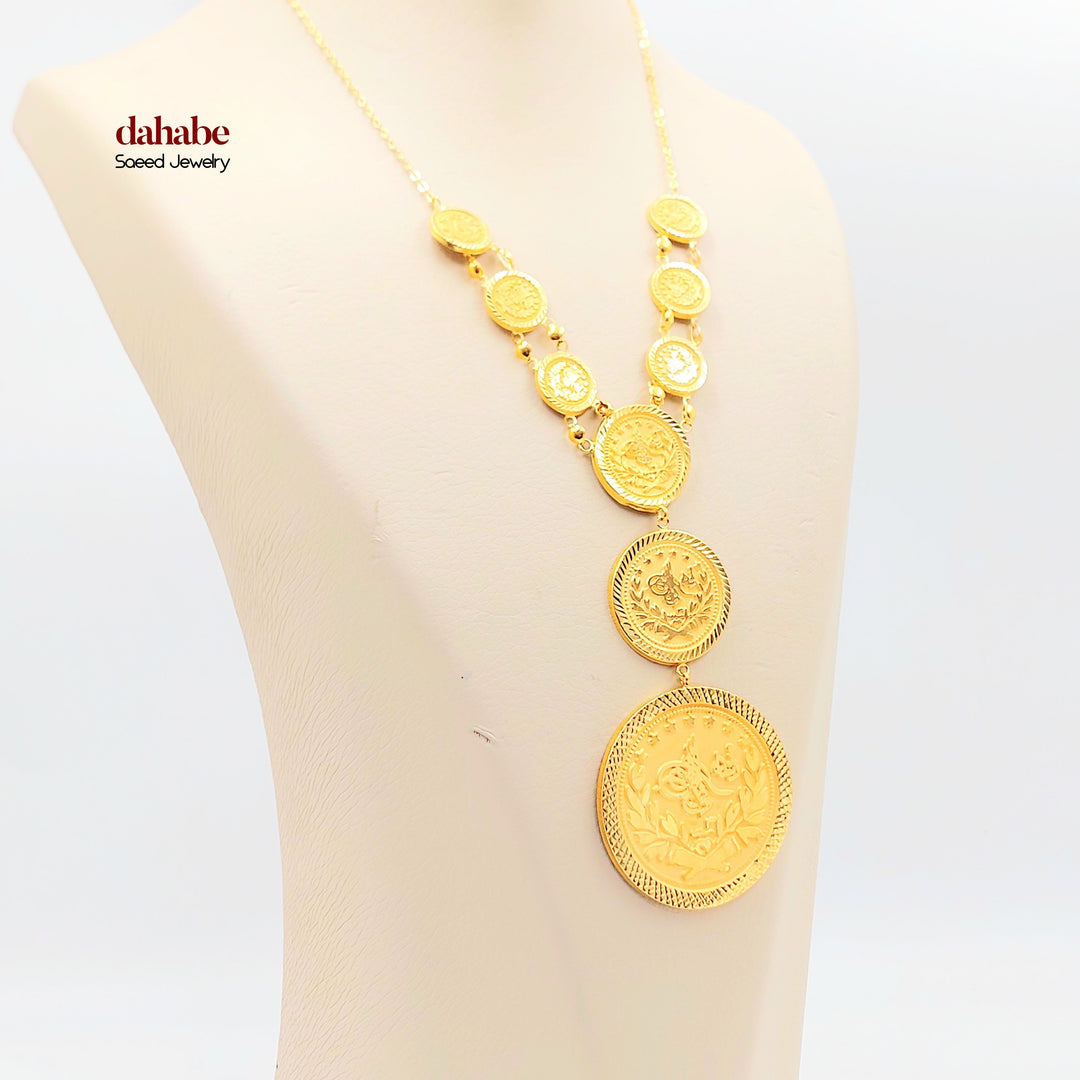 21K Gold Ottoman Medallion Necklace
