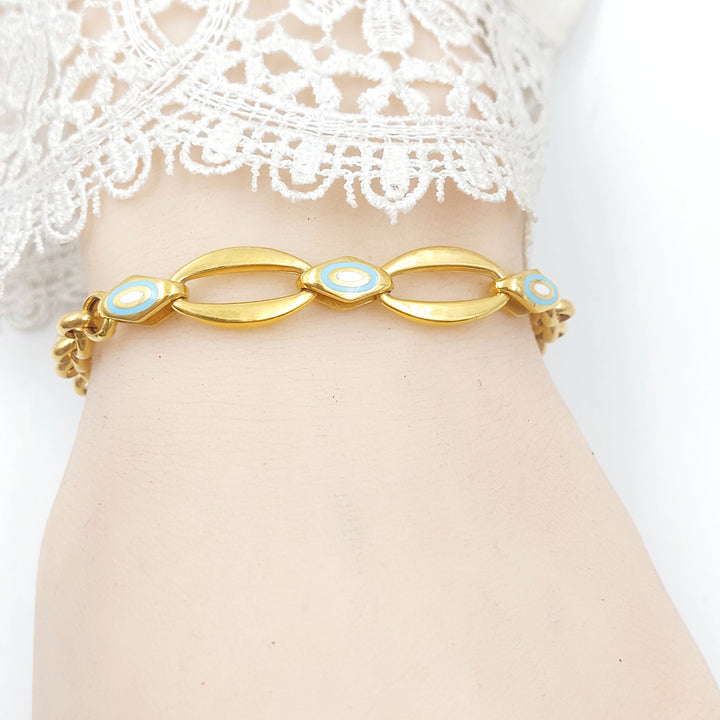 21K اسوارة اكسترا مينا-مجوهرات الشيخ سعيد-Saeed Jewelry 