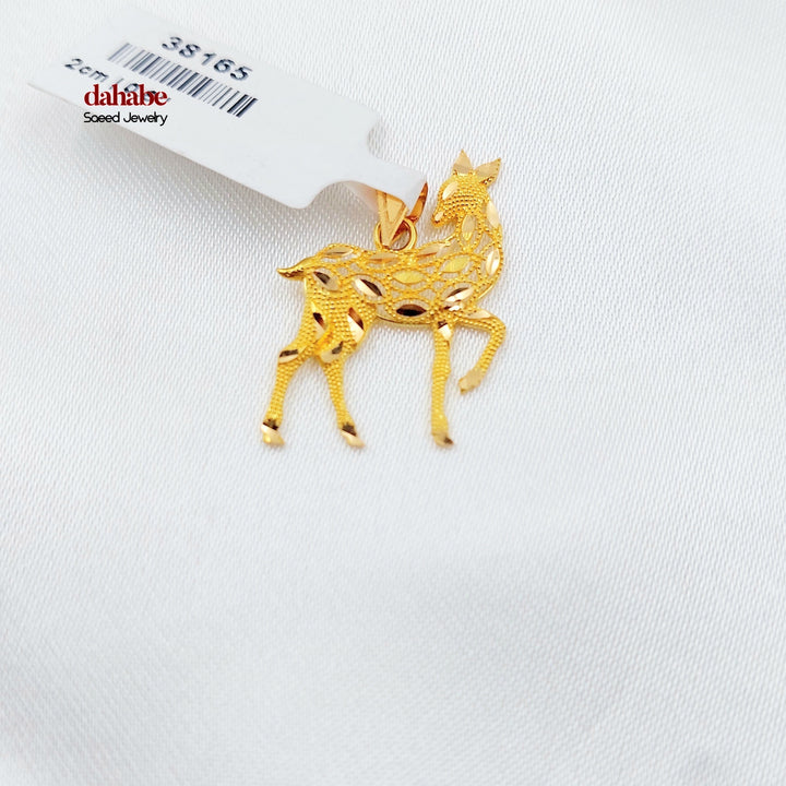 21K تعليقة غزال اكسترا-مجوهرات الشيخ سعيد-Saeed Jewelry 