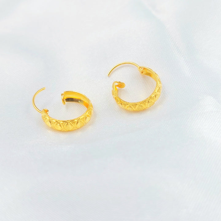 21K حلق ذبلة-مجوهرات الشيخ سعيد-Saeed Jewelry 