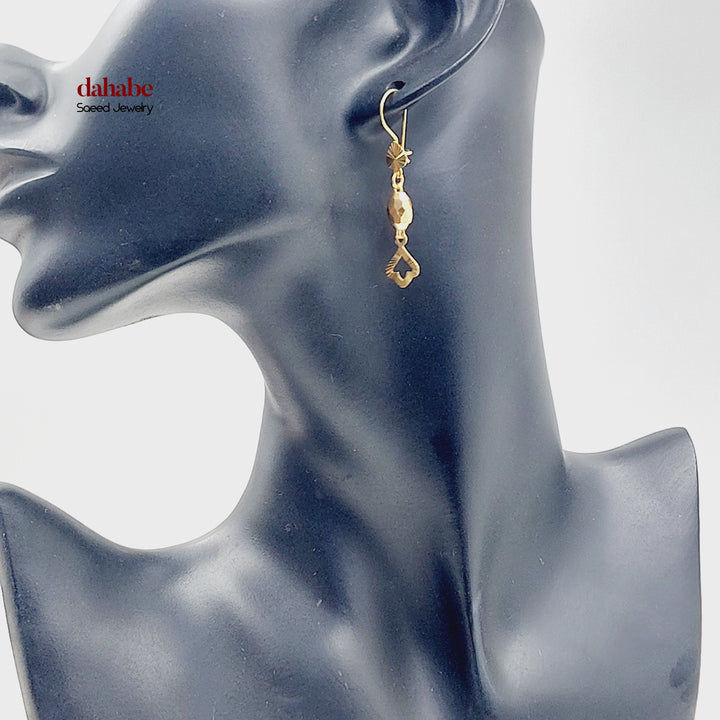 21K حلق شنكل ناعم-مجوهرات الشيخ سعيد-Saeed Jewelry 