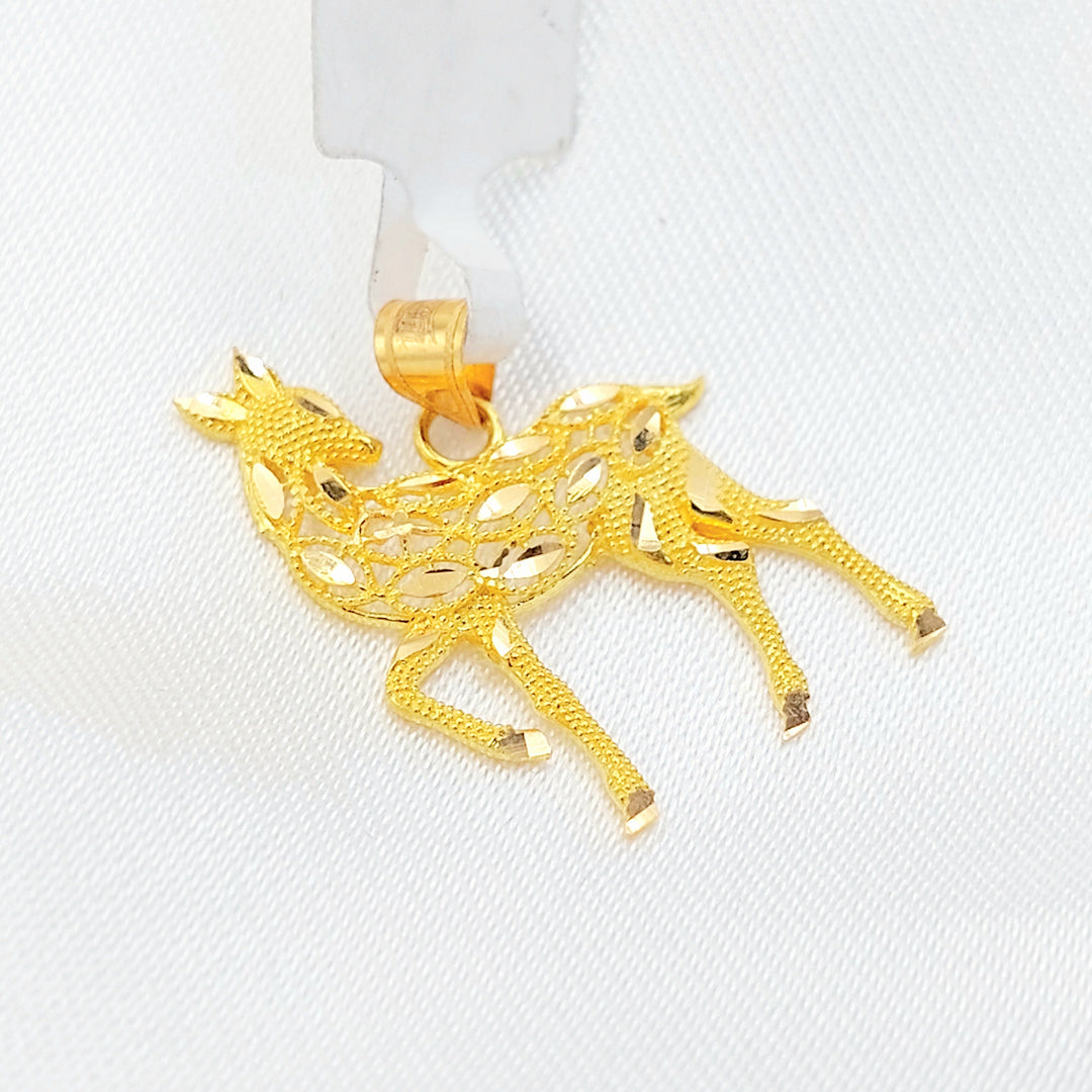 21K Gold Gazelle Pendant