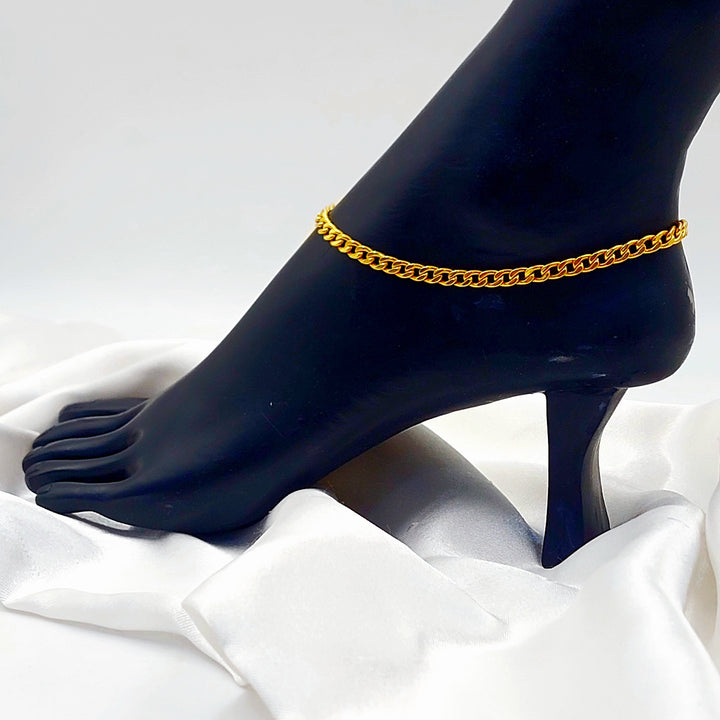 Eighths Cuban Links Anklet