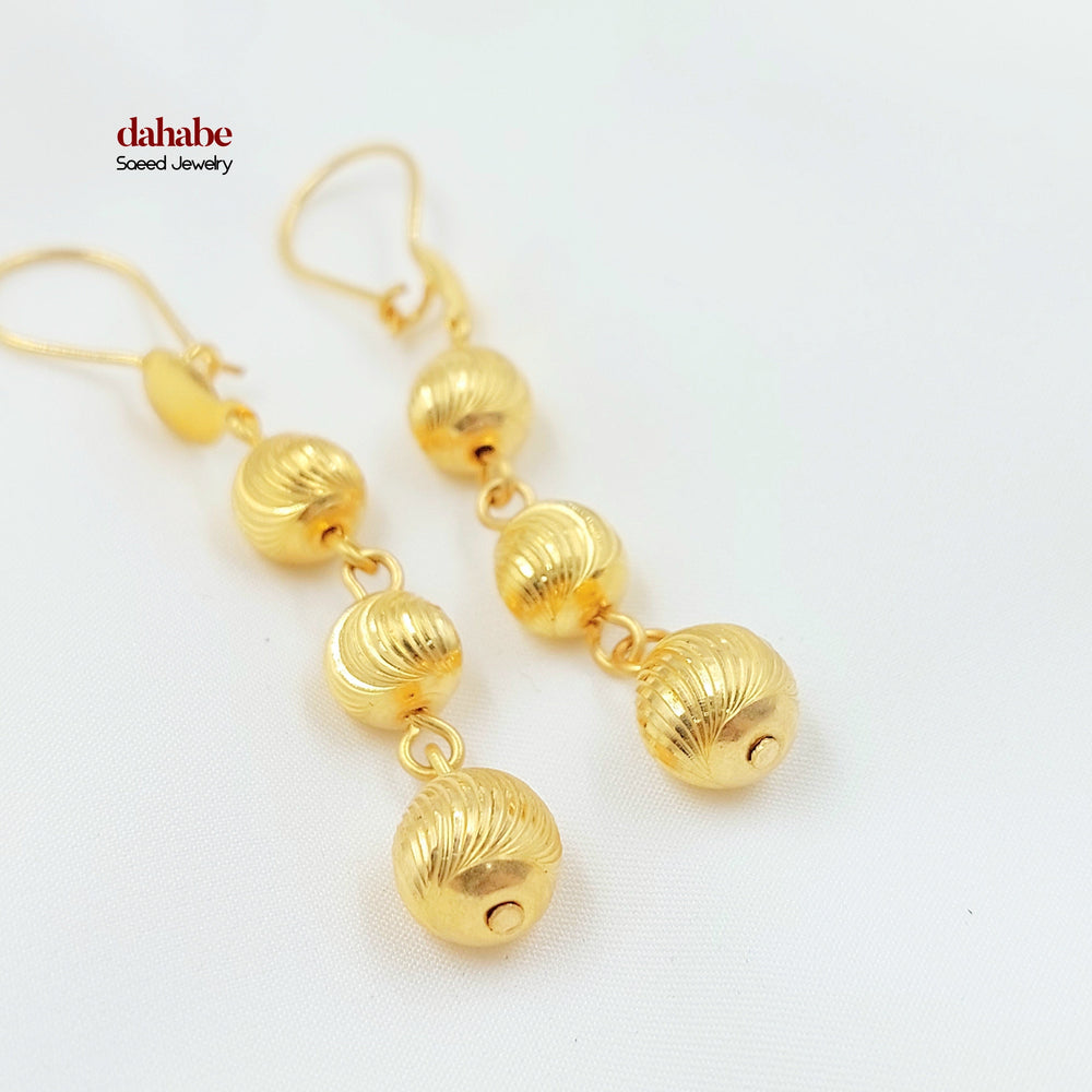 21K حلق مسبحة اكسترا-مجوهرات الشيخ سعيد-Saeed Jewelry 