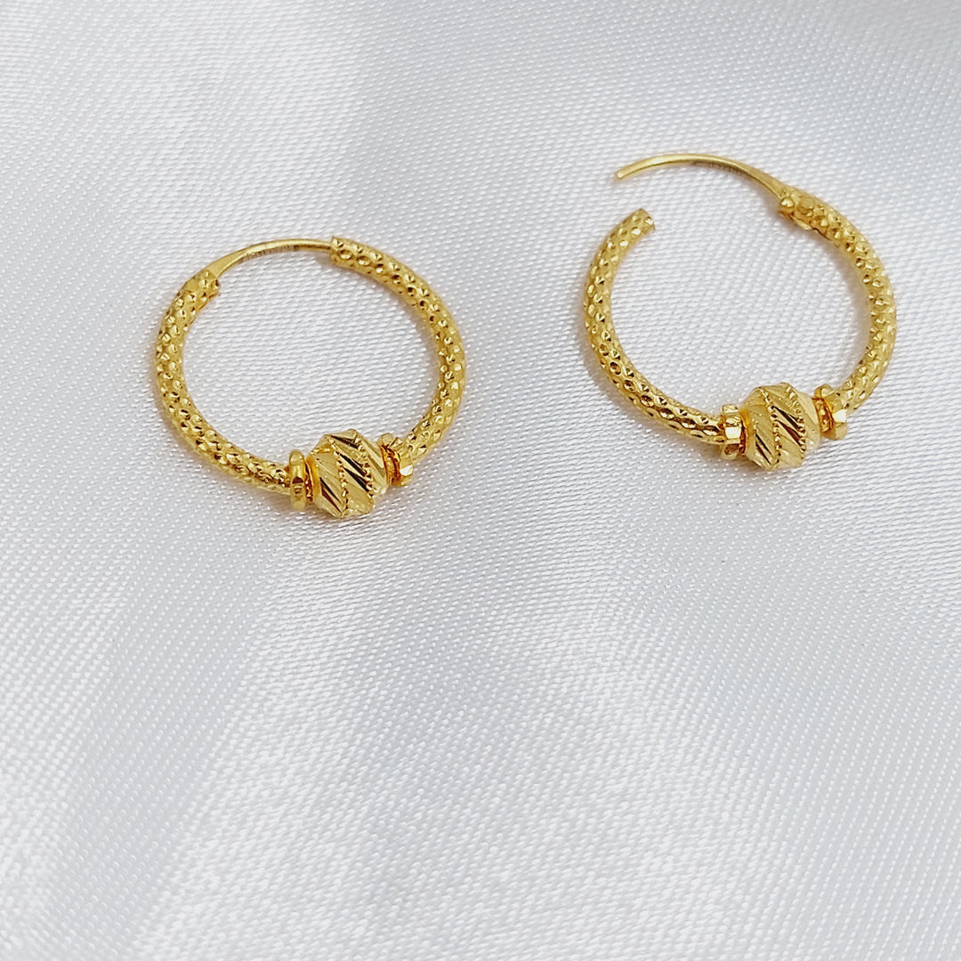 Hoop Earrings Made of 21K Gold by Saeed Jewelry 