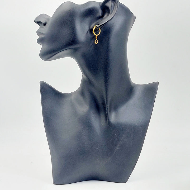 Hoop Earrings Made of 21K Gold by Saeed Jewelry 