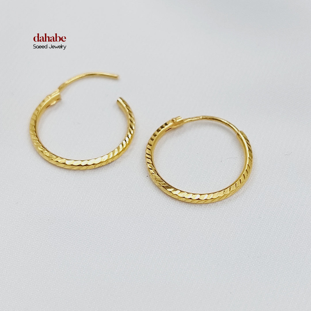 21K حلق ذبلة-مجوهرات الشيخ سعيد-Saeed Jewelry 