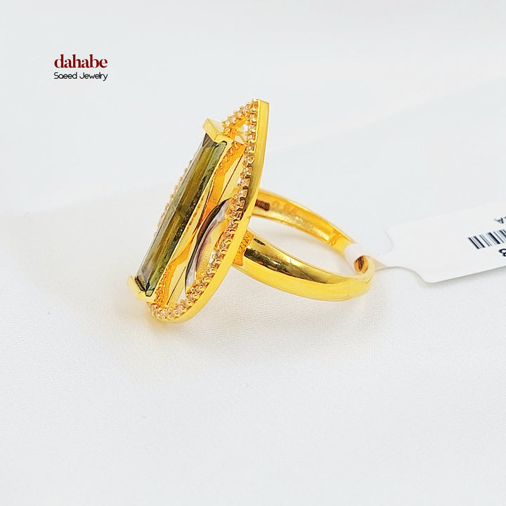 Zircon Studded Deluxe Ring