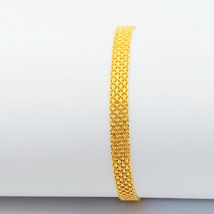 Fancy Bracelet Made of 21K Gold by Saeed Jewelry 