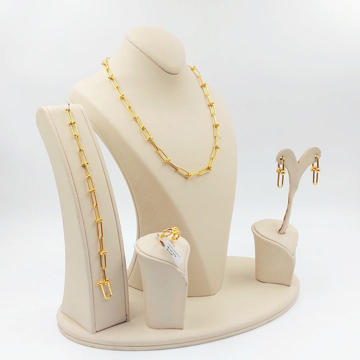 Paperclip Set Made of 21K Gold by Saeed Jewelry 