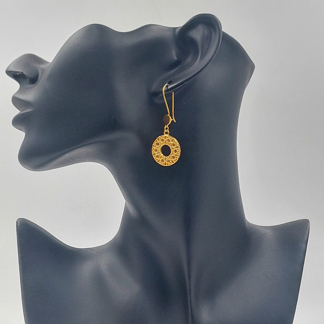 Deluxe Shankle Earrings Made of 21K Gold by Saeed Jewelry 