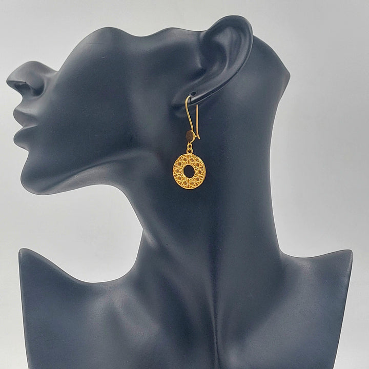Deluxe Shankle Earrings Made of 21K Gold by Saeed Jewelry 