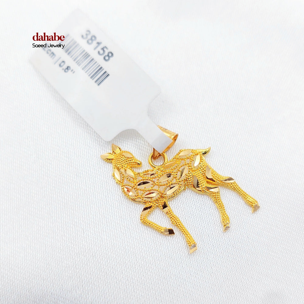 21K تعليقة غزال اكسترا-مجوهرات الشيخ سعيد-Saeed Jewelry 