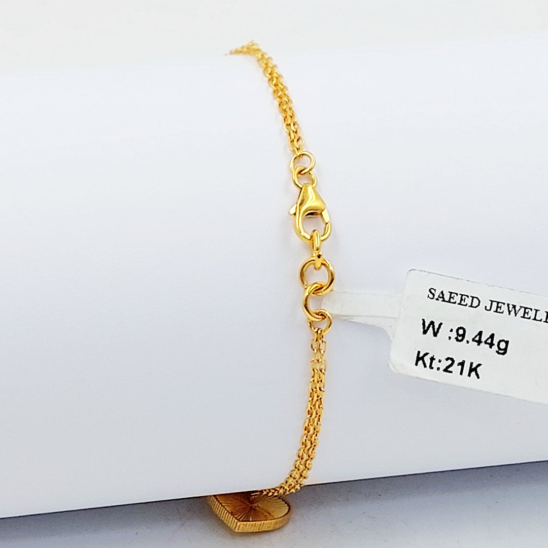 Heart Joy Bracelet Made of 21K Gold by Saeed Jewelry 
