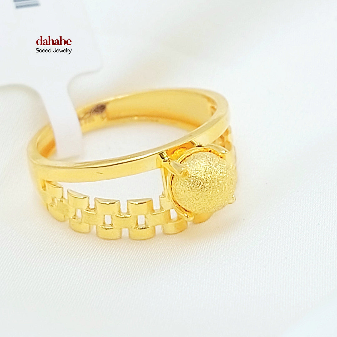 21K خاتم طابات اكسترا-مجوهرات الشيخ سعيد-Saeed Jewelry 