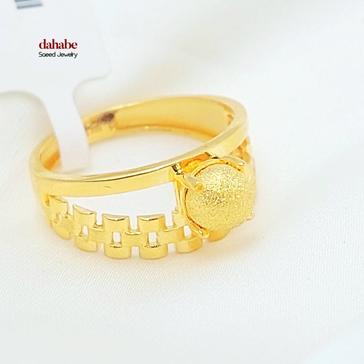 21K خاتم طابات اكسترا-مجوهرات الشيخ سعيد-Saeed Jewelry 