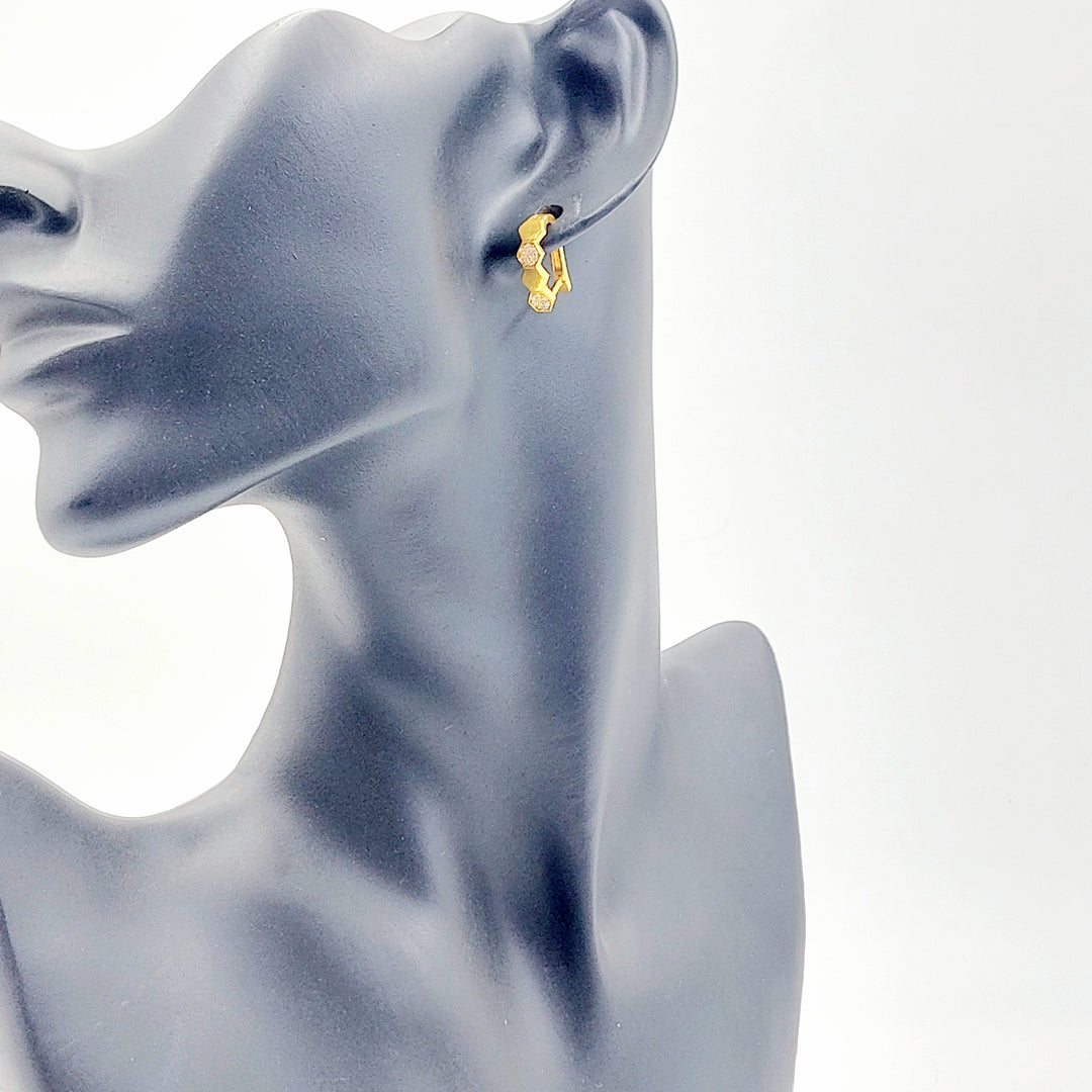 Zircon Studded Hoop Earrings