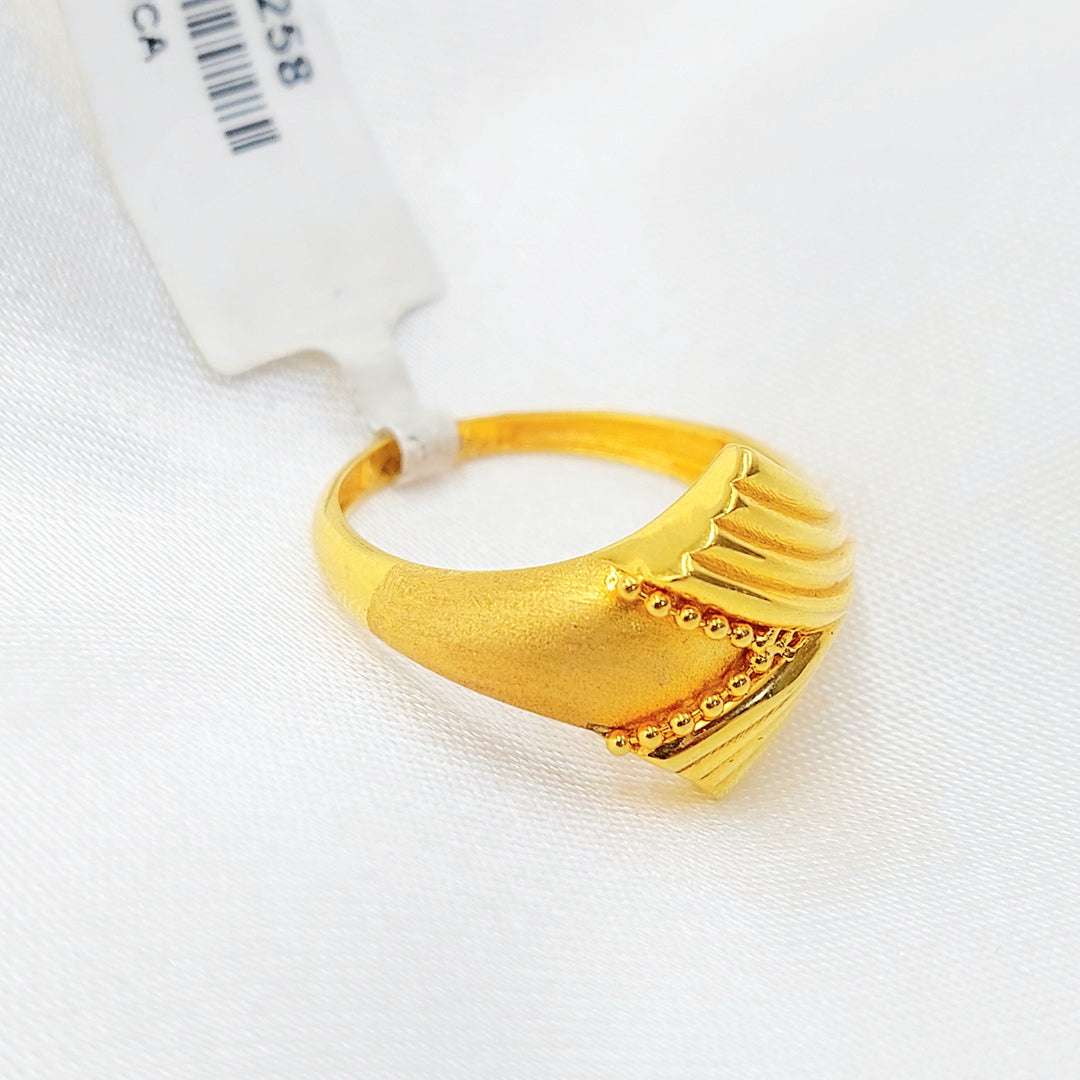 21K Gold Crossover Ring