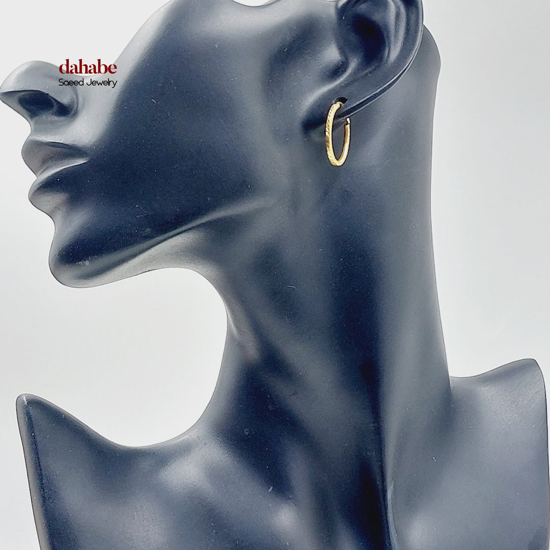 21K حلق ذبلة-مجوهرات الشيخ سعيد-Saeed Jewelry 