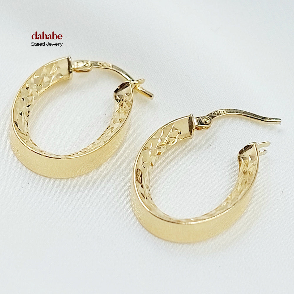 18K حلق ذبلة اكسترا-مجوهرات الشيخ سعيد-Saeed Jewelry 