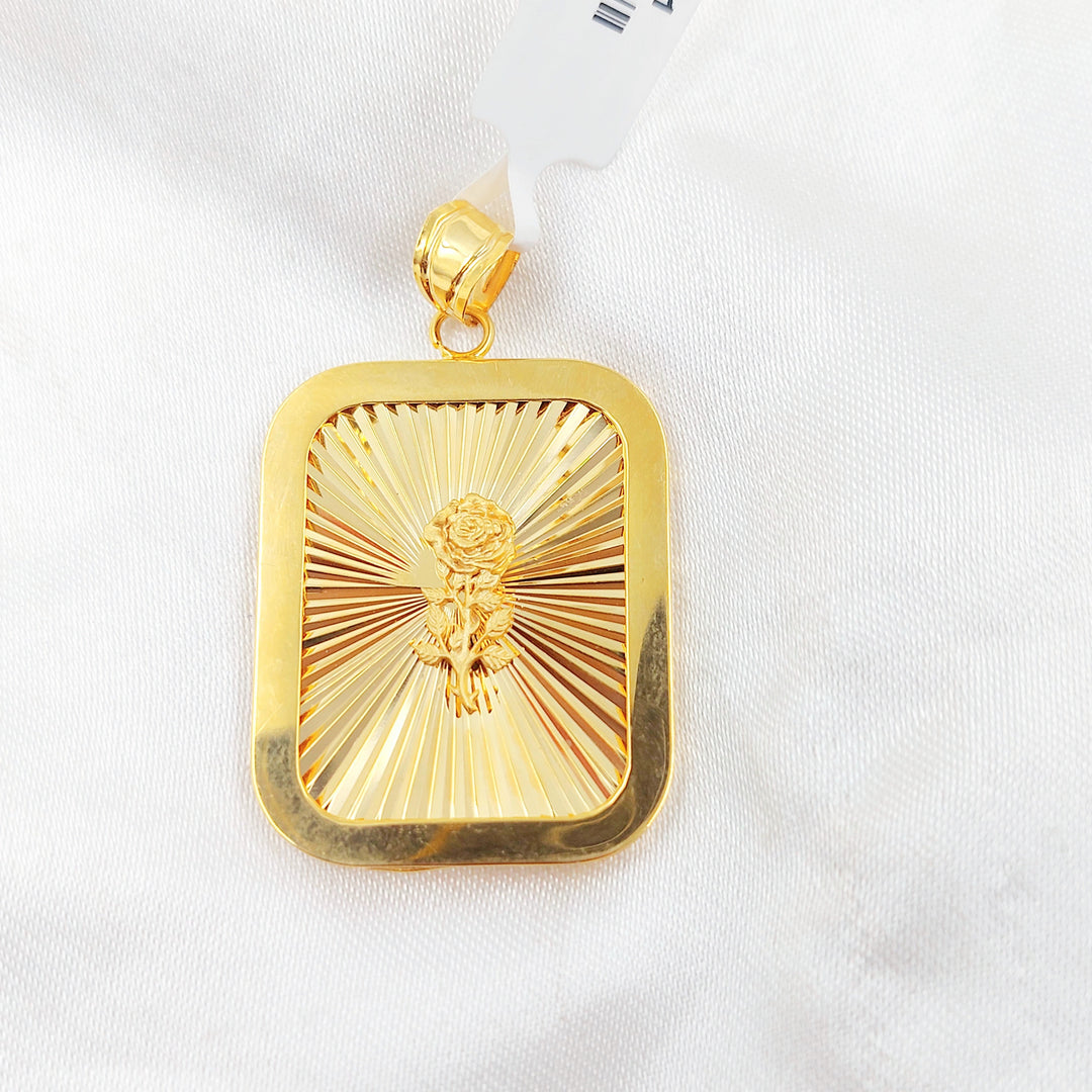 Ounce Pendant Made of 21K Gold by Saeed Jewelry 
