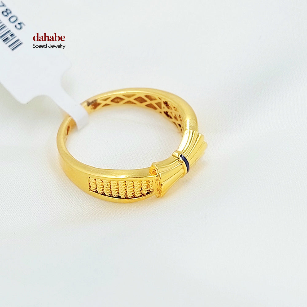 21K خاتم شكلة اكسترا-مجوهرات الشيخ سعيد-Saeed Jewelry 