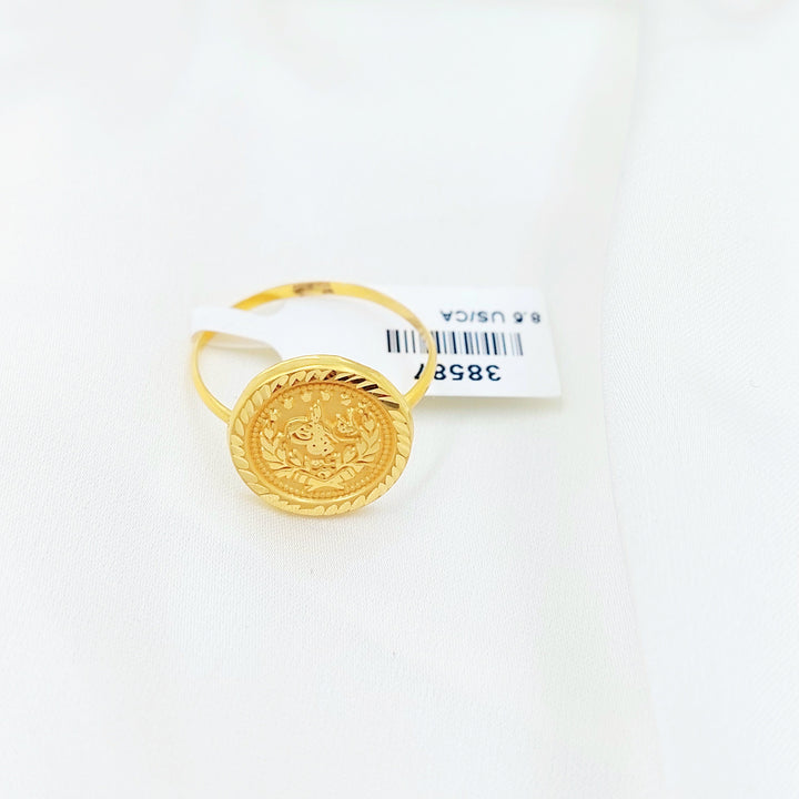 21K Gold Ottoman Coin-Inspired Ring