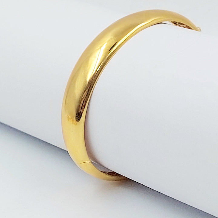 Plain Bangle Bracelet Made of 21K Gold by Saeed Jewelry 