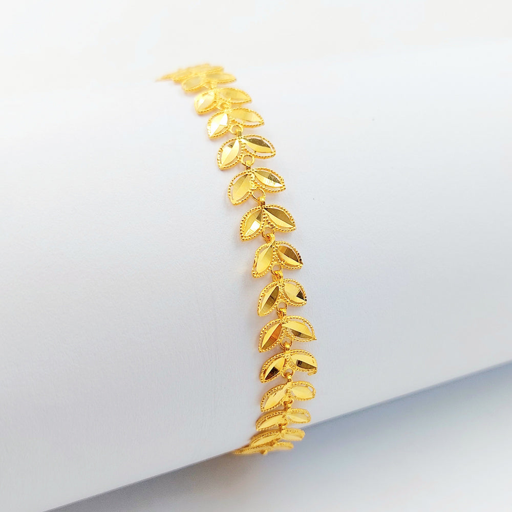Leaf Bracelet Made of 21K Gold by Saeed Jewelry 