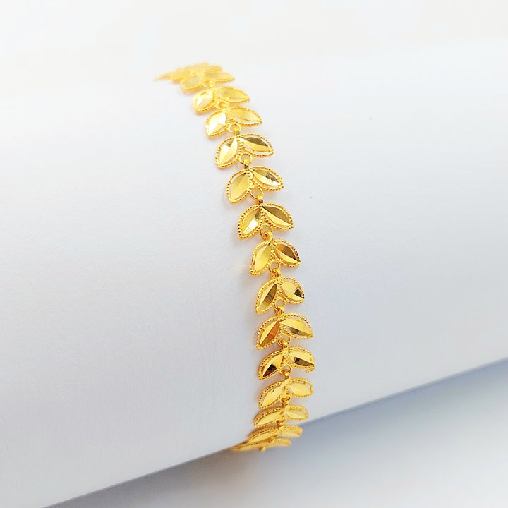 Leaf Bracelet Made of 21K Gold by Saeed Jewelry 